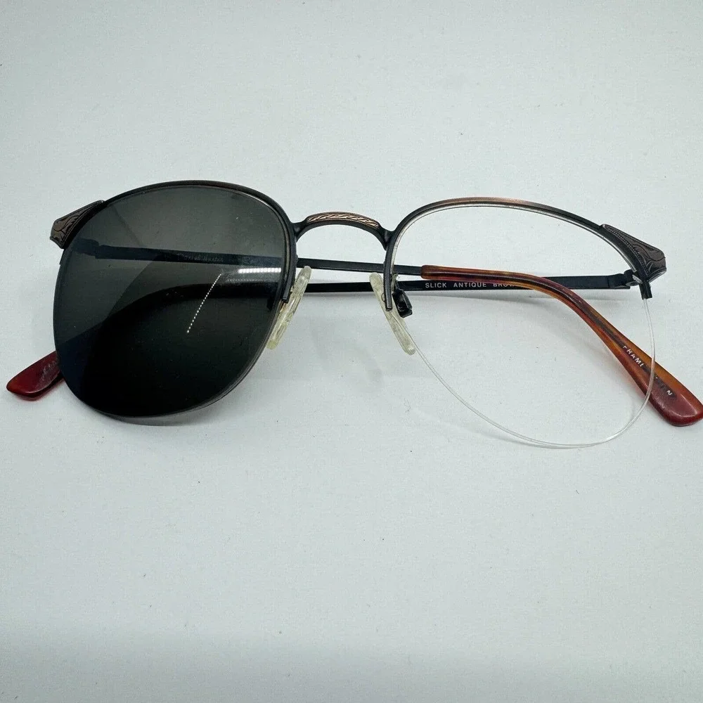 Daniel hunter eyeglasses‎ eyeglass frames slick Brown metal H10018